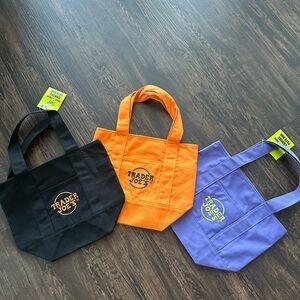 Trader Joe's Women's Tote Bag Set - Black, Orange, Purple